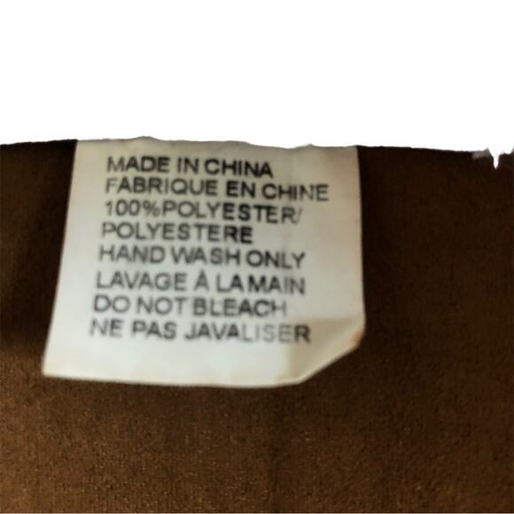 Muche et Muchette Dress Womens One Size Brown Eyelet Hem Faux Suede Boho - Picture 5 of 9